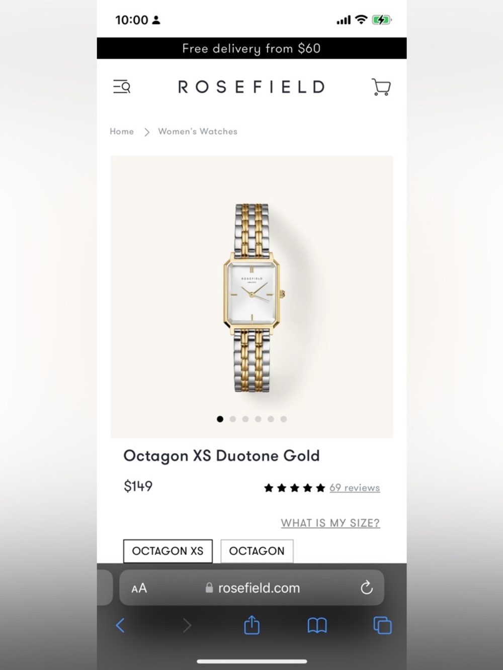 Rosefield Two Tone Watch